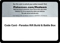 Code Card - Paradox Rift Build & Battle Box