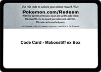 Code Card - Mabosstiff ex Box