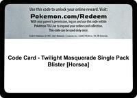 Code Card - Twilight Masquerade Single Pack Blister [Horsea]