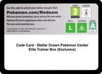 Code Card - Stellar Crown Pokemon Center Elite Trainer Box (Exclusive)