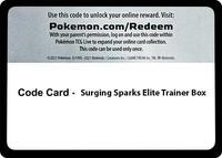 Code Card - Surging Spark Elite Trainer Box