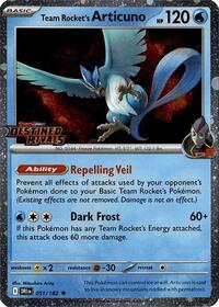 Team Rocket's Articuno (Cosmos Holo) (Destined Rivals Stamp)