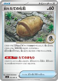 古びたたての化石